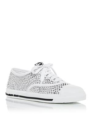 miu miu rhinestone sneakers|where to buy miu michu.